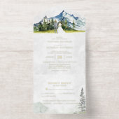 Tout En Un Invitation Rustic Mountain Mariage tout en un mariage Inviter (Intérieur)