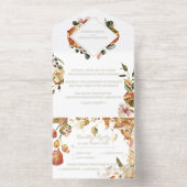 Tout En Un Invitation Rustique Floral Automne Mariage | Feuilles automna (Intérieur)