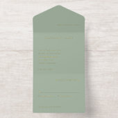 Tout En Un Invitation Sage Green Simple Modern Wedding (Intérieur)
