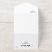 Tout En Un Invitation Simple Chic Bold Calligraphie Mariage Décontracté (Extérieur)