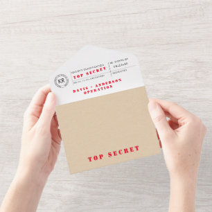 Tout En Un Invitation Spy Agent Secret