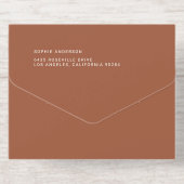 Tout En Un Invitation Terracotta Moderne écriture manuscrite Mariage pho (Verso)