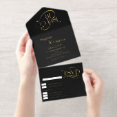 Tout En Un Invitation Texte Moderne Enfin  (Détachable)