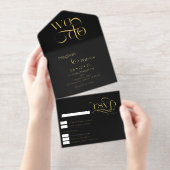 Tout En Un Invitation Texte Moderne Nous Faisons (Détachable)
