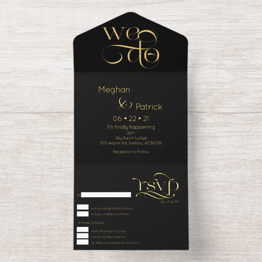 Tout En Un Invitation Texte Moderne Nous Faisons (Intérieur)