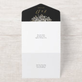 Tout En Un Invitation Til Death Gothic Roses Floral Wedding Foil (Extérieur)