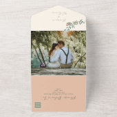 Tout En Un Invitation tout-en-un photo vert Peach (Dehors)