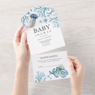 Tout En Un Invitation tout-en-un pour Baby Shower Under the S