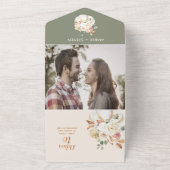 Tout En Un Invitation Triplée Mariage d'automne (Dehors)