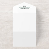 Tout En Un Invitation Vert foncé blanc | Élégant huile minimaliste moder (Extérieur)