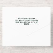 Tout En Un Invitation Vert foncé blanc | Élégant huile minimaliste moder (Verso)