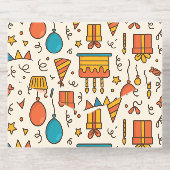 Tout En Un Invitation Vibrant Birthday Party Seamless Pattern (Verso)
