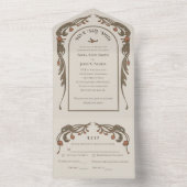 Tout En Un Invitation vintage à la grenade (À l'intérieur)