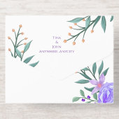 Tout En Un Invitation Violet Lavande Floral Botanique Tout-En-Un Feuille (Verso)