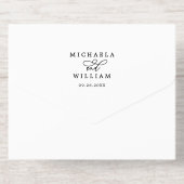 Tout En Un Invitation *VRAI FOIL* Élégant Mariage photo de script (Verso)