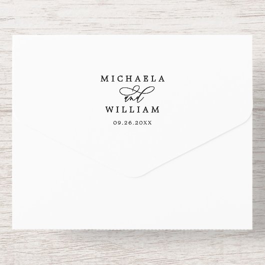 Tout En Un Invitation *VRAI FOIL* Élégant Mariage photo de script (Verso)