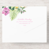 Tout En Un Invitation Watercolor Floral Pink Peonies Photo Quinceañera (Verso)