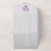 Tout En Un Magenta Conch Shell All in One Wedding Invitation (Dehors)