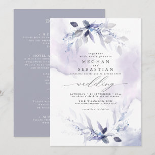 TOUT en un Mariage Aquarelle Plum Invitation