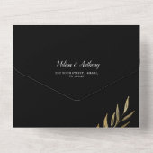 Tout En Un Mariage Black Glittering All In One Invitation (Verso)