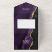 Tout En Un Mariage d'âge violet et or sur invitation (Dehors)