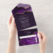 Tout En Un Mariage d'âge violet et or sur invitation (Déchirure)