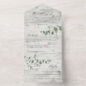 Tout En Un Mariage Eucalyptus botanique moderne invitation +  (À l'intérieur)