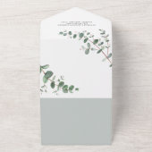 Tout En Un Mariage Eucalyptus botanique moderne invitation +  (Dehors)