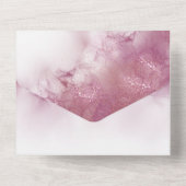 Tout En Un Mariage moderne marbre marbré invitation (Verso)