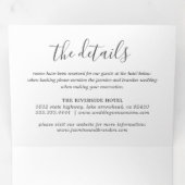 Tout en un minimaliste Mariage triple invitation (Intérieur en premier)