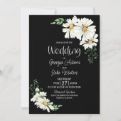 Tout en un Moody Black Daisy Faire-part de mariage (Devant)