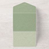 Tout en un Photo Mariage Sage Invitation QR Code (Dehors)