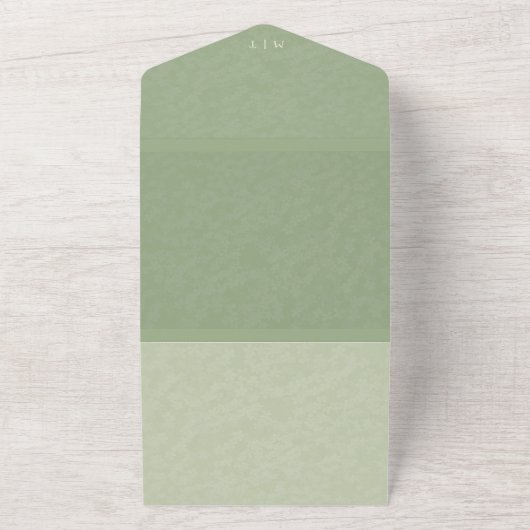 Tout en un Photo Mariage Sage Invitation QR Code (Dehors)