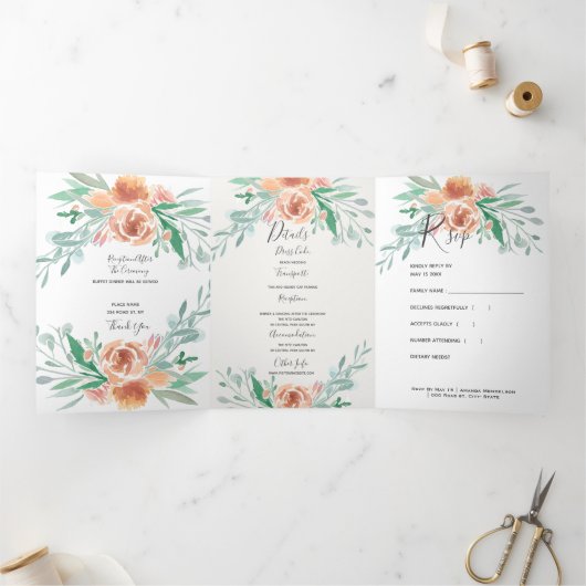 Tout en un programme d'invitation rsvp détails réc (Intérieur)