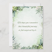 Tout en Un Sage Vert Fleuris Mariage Invitation Fr (Dos)