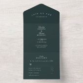 Tout En Un Simple, moderne, mariage dans une seule invitation (À l'intérieur)
