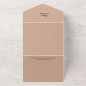 Tout En Un Sur la plage aquarelle invitation mariage (Dehors)