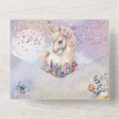 TOUT EN UN Unicorne Invitation Anniversaire (Verso)