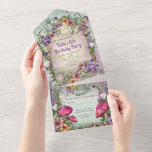 TOUT EN UNE Fée Invitation Anniversaire