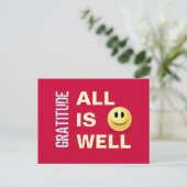 Tout est bien GRATITUDE Carte Postale (Debout devant)