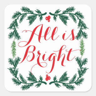 Tout est Bright Pine Wreath Stickers