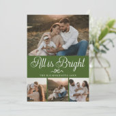 Tout est brillant Carte de Noël Forest Green Multi (Debout devant)