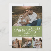 Tout est brillant Carte de Noël Sage Vert Multi Ph (Devant)