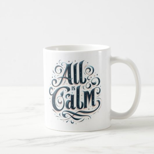 Tout Est Calme Café De Noël Mug (Droite)