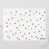 tout est calme or foil christmas invitation (Verso)