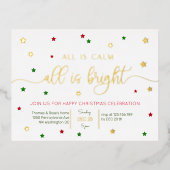 tout est calme or foil christmas invitation (Recto)