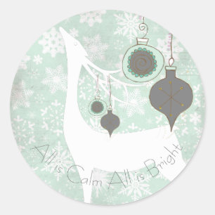 Tout est calme Tout est Bright Deer Round Sticker