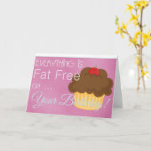 Tout est Gras Gratuit Cupcake Carte d'anniversaire (Fleur jaune)