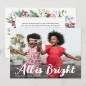 Tout est lumineux script photo carte vacances phot (Devant / Derrière)