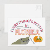 Tout est mieux en Floride Carte postale (Devant / Derrière)